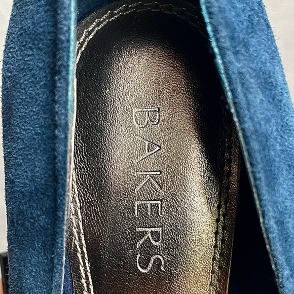 BAKERS Mona2 Blue Suede Platform Wedges - Picture 8 of 8